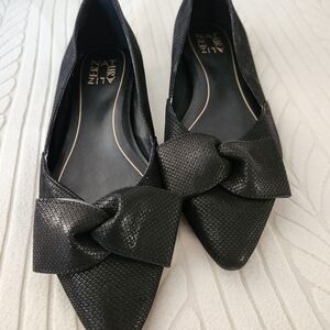 Alfani Women's Textured Black Flats with Bow